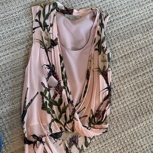 All Saints Pink Floral Blouse